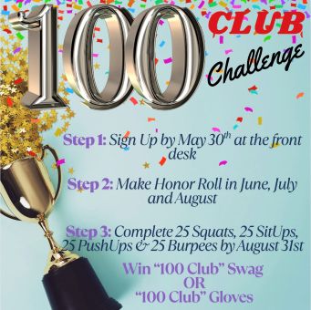 100 club challenge steps to win swag or gloves